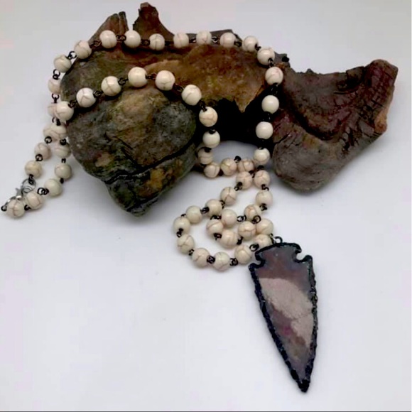 ArtWalk Jewelry - Artisan Hand Made NC Arrowhead+ Beaded Necklace, New, Never Worn, One of A Kind